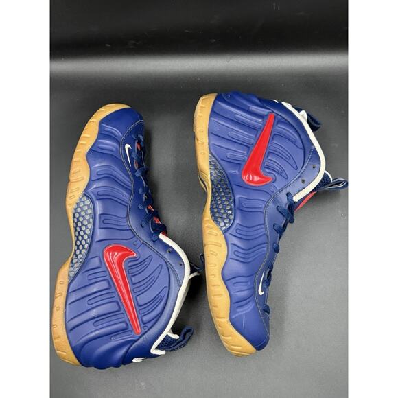 Men’s Nike Air Foamposite, Pro Usa, Blue Void University Red Size 10 ￼ main image 11